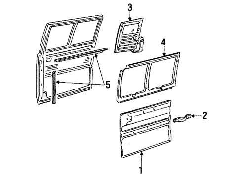 1992 GMC G1500 Molding Diagram for 15651570