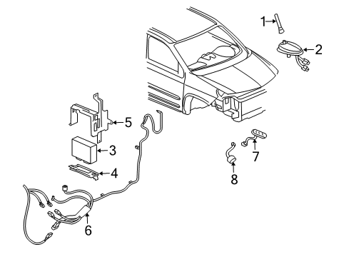 2005 Pontiac Aztek Electrical Components Diagram 2 - Thumbnail