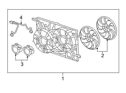 2012 Chevy Traverse Cooling System, Radiator, Water Pump, Cooling Fan Diagram