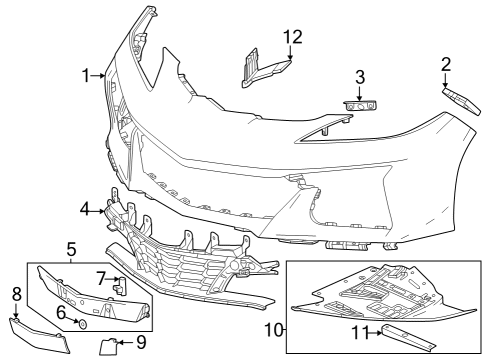 2024 Chevy Corvette Bumper & Components - Front Diagram 2 - Thumbnail
