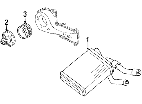 1992 Chevy Corsica Heater Core & Control Valve Diagram