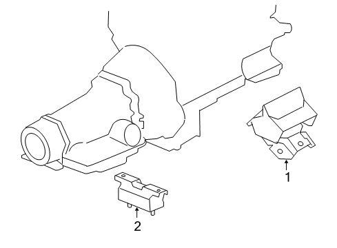 2012 GMC Yukon Engine & Trans Mounting Diagram