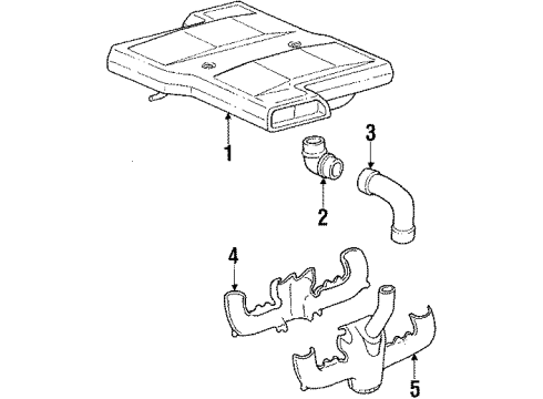 1984 Chevy Corvette Air Filter Diagram for 25042383