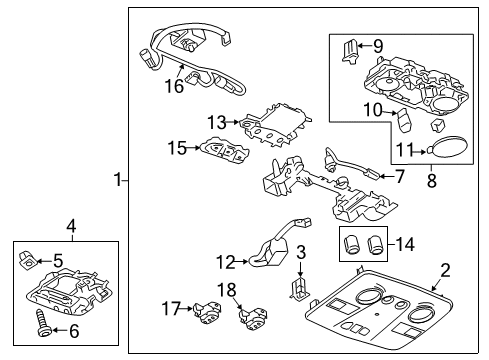 2008 GMC Acadia Sunroof Diagram