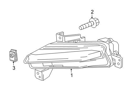 2021 Chevy Camaro Daytime Run Lamp, Passenger Side Diagram for 84756154