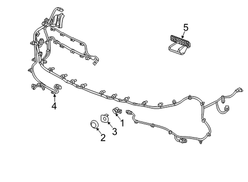 2021 Chevy Tahoe Electrical Components - Front Bumper Diagram