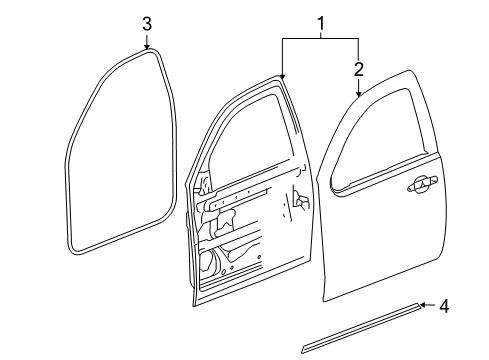 2012 GMC Yukon Front Door Diagram