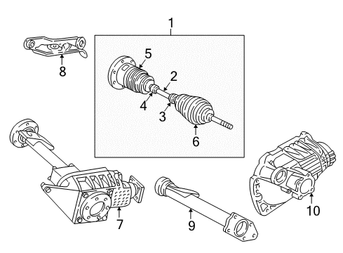 2003 GMC Safari Front Suspension System, Front Axle Diagram 3 - Thumbnail
