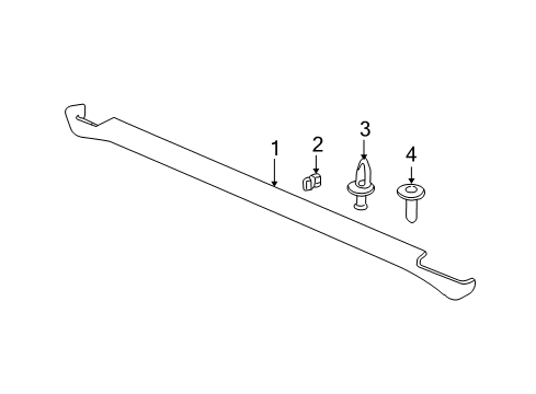 2000 Chevy Impala Exterior Trim - Pillars, Rocker & Floor Diagram