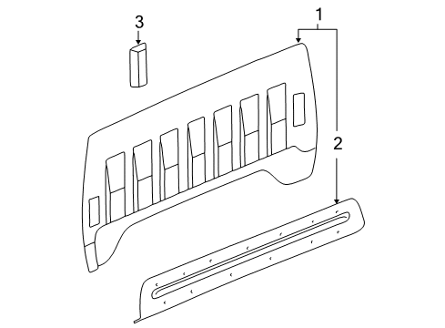 2007 Chevy Silverado 1500 Back Panel, Rear Outer Diagram for 15918058