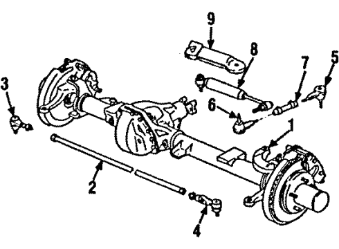 1987 GMC V2500 Steering Column, Steering Gear & Linkage Diagram 4 - Thumbnail