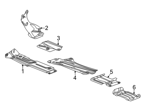 2020 GMC Sierra 2500 HD Heat Shields Diagram