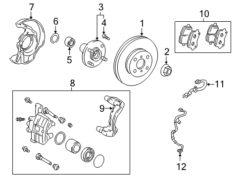 2004 Pontiac Vibe ABS Sensor Diagram for 88969672
