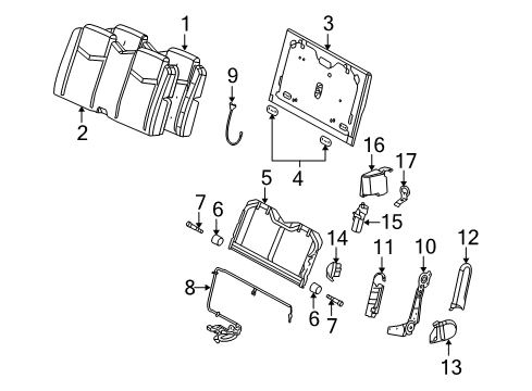 2004 Cadillac SRX Third Row Seats Diagram