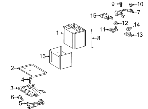 2010 Pontiac Vibe Negative Cable Diagram for 19204246