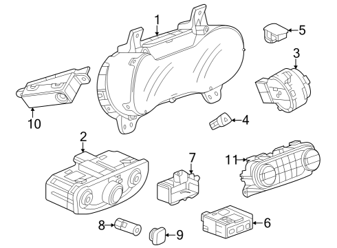 2024 Chevy Trax Cluster Diagram for 60007561