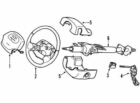 2000 Chevy Tracker Steering Column, Steering Wheel Diagram