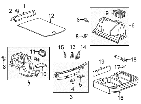 2019 Cadillac ATS Reflector Diagram for 22780164
