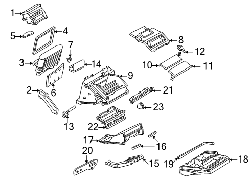 2005 Chevy Classic A/C Evaporator & Heater Components Diagram