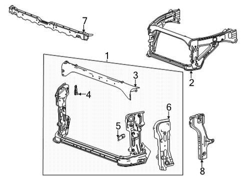 2020 GMC Sierra 2500 HD Radiator Support Diagram