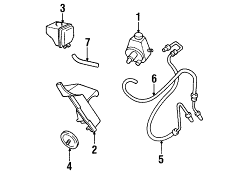 1995 Buick Commercial Chassis P/S Pump & Hoses Diagram
