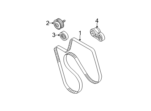 2001 GMC Sierra 3500 Belts & Pulleys Diagram