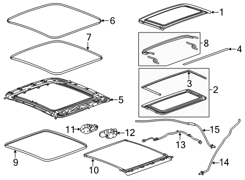2016 Cadillac CTS Sunroof Diagram