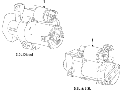 2021 GMC Yukon Starter Diagram