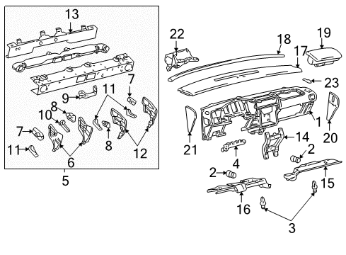 1999 Chevy Venture Carrier Bracket Diagram for 10282907