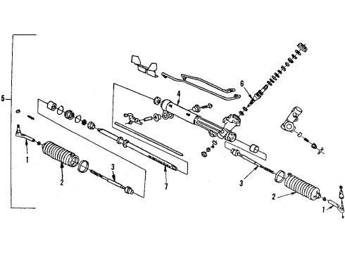 1985 Buick Skylark P/S Pump & Hoses, Steering Gear & Linkage Diagram
