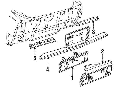 1985 Cadillac Cimarron Tail Lamps Diagram
