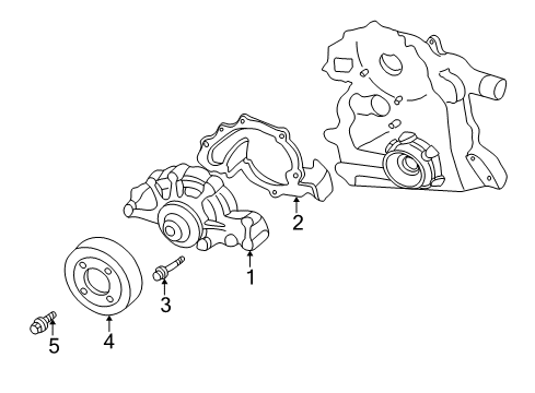 2003 Pontiac Bonneville Cooling System, Radiator, Water Pump, Cooling Fan Diagram