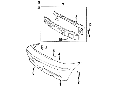 1998 Chevy Metro Combination Lamp Assy Screw Diagram for 25614745