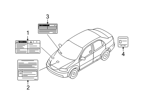 2006 Chevy Aveo Information Labels Diagram