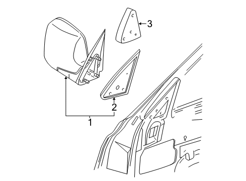 2003 Cadillac Escalade Outside Mirrors Diagram