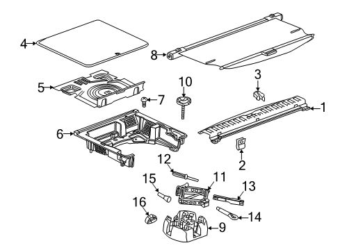 2018 Chevy Equinox Interior Trim - Rear Body Diagram