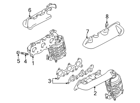 2001 Chevy Tracker Exhaust Manifold Diagram for 91176663