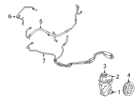 2010 Saturn Vue Power Steering Pump Diagram for 19369086
