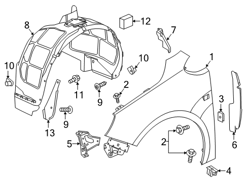 2017 Buick Cascada Fender & Components Diagram