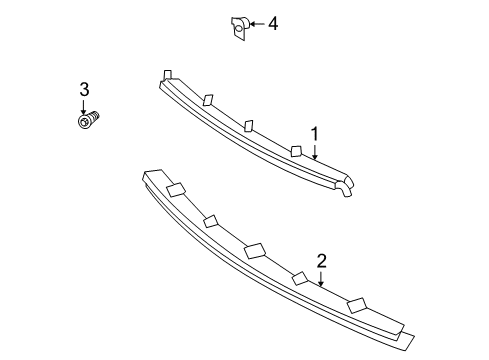 2000 Saturn LW2 Grille & Components Diagram