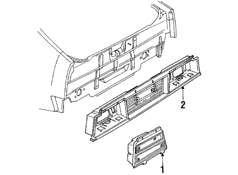 1987 Chevy Cavalier Tail Lamp Assembly Diagram for 919586