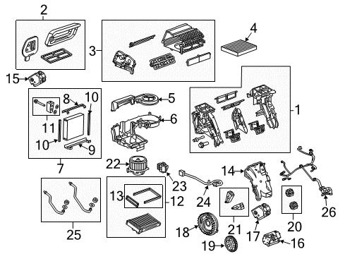 2015 Buick Regal A/C & Heater Control Units Diagram