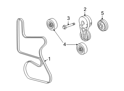 2008 Pontiac Torrent Belts & Pulleys Diagram