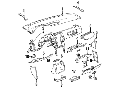 1995 Saturn SC1 Hinge Pin Retainer Diagram for 15139767