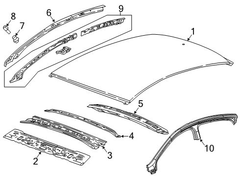 2018 Buick Regal Sportback Roof & Components Diagram