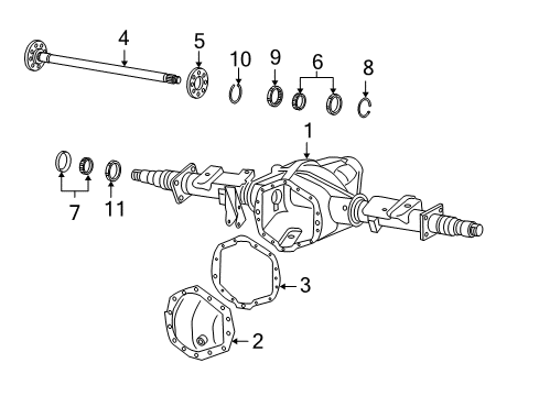 2003 GMC Sierra 2500 Axle Housing - Rear Diagram 2 - Thumbnail