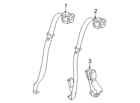 2008 Chevy Cobalt Rear Seat Belts Diagram