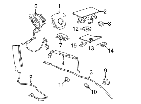 2007 Cadillac Escalade Air Bag Components Diagram