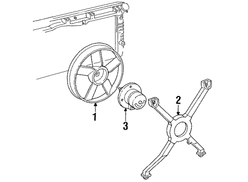 1991 Chevy Lumina Fan Blade Diagram for 22097871