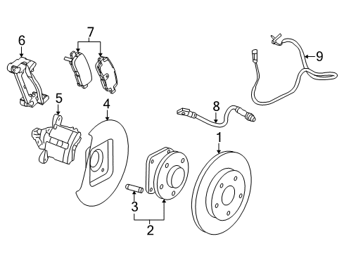 2014 Buick LaCrosse Brake Components, Brakes Diagram 2 - Thumbnail